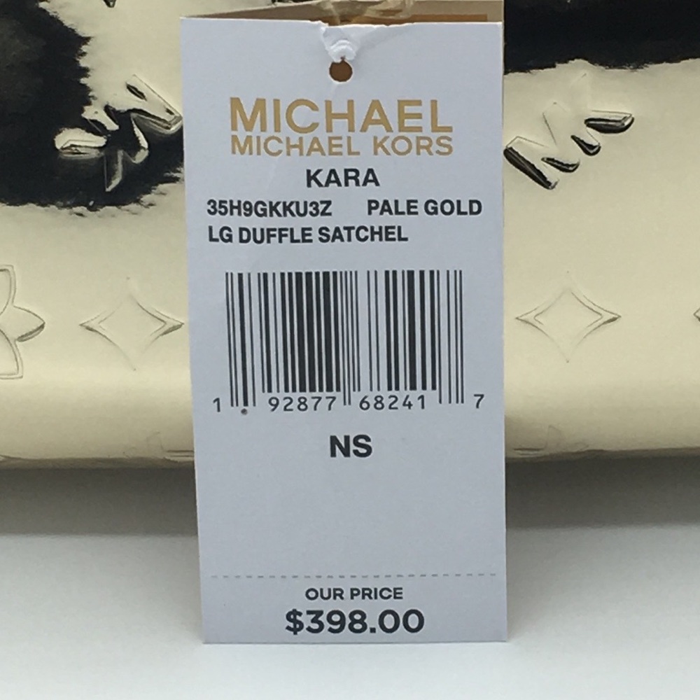 MICHAEL KORS KARA LG DUFFLE SATCHEL PALE GOLD - Picture 15 of 16